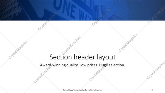 Section Header presentation slide layout