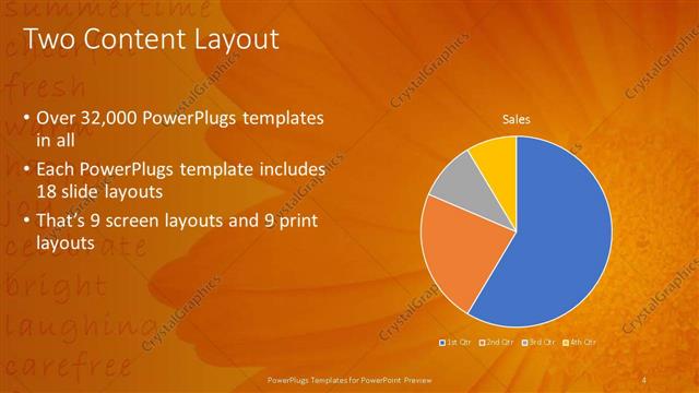 Two Content presentation slide layout