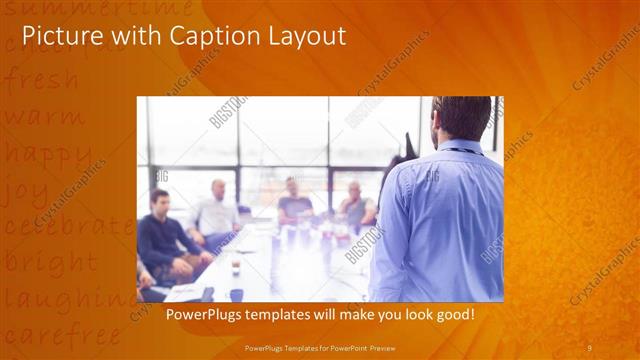 Picture with Caption presentation slide layout