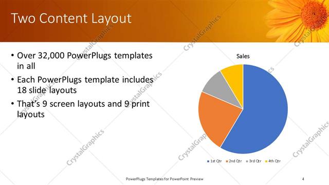 Two Content presentation slide layout