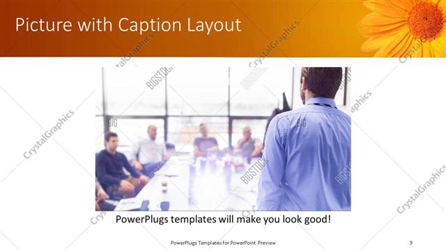 Picture with Caption presentation slide layout
