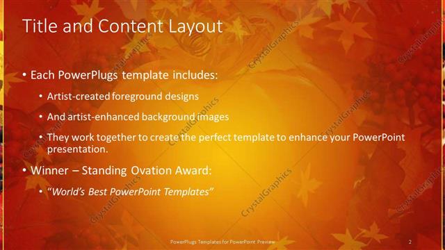 Title and Content presentation slide layout