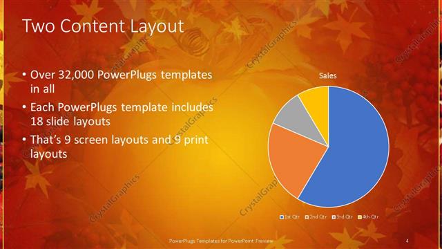 Two Content presentation slide layout