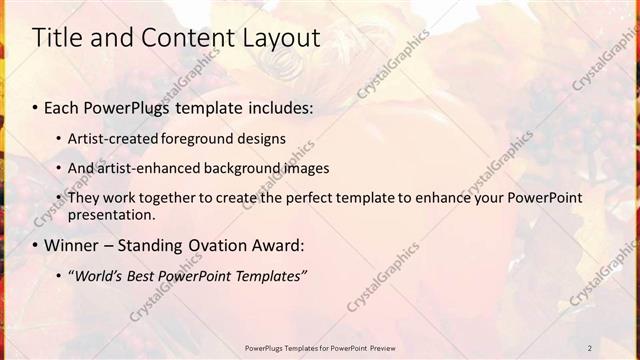 Title and Content presentation slide layout