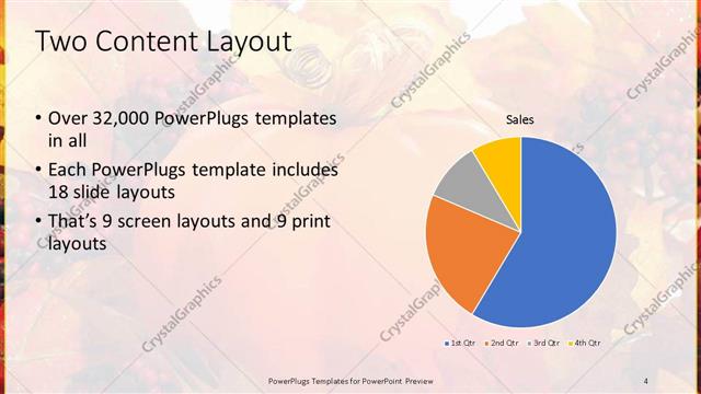 Two Content presentation slide layout