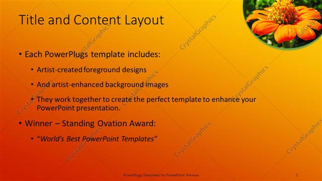 Title and Content presentation slide layout