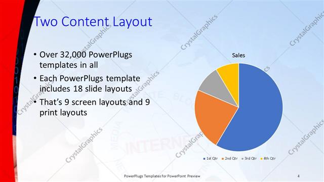 Two Content presentation slide layout