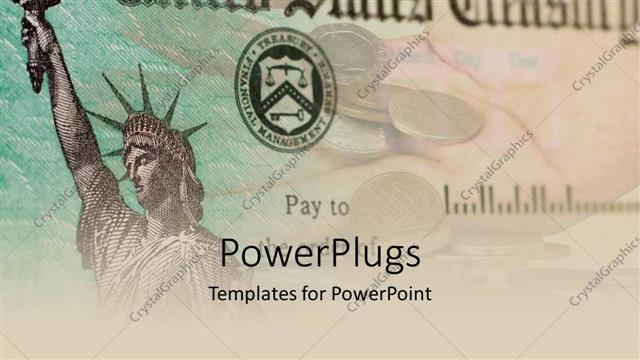  Presentation with united states treasury - A large paper with text that spell out the words 