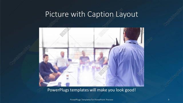 Picture with Caption presentation slide layout