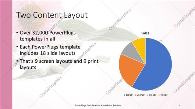 Two Content presentation slide layout