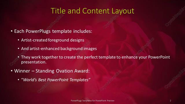 Title and Content presentation slide layout
