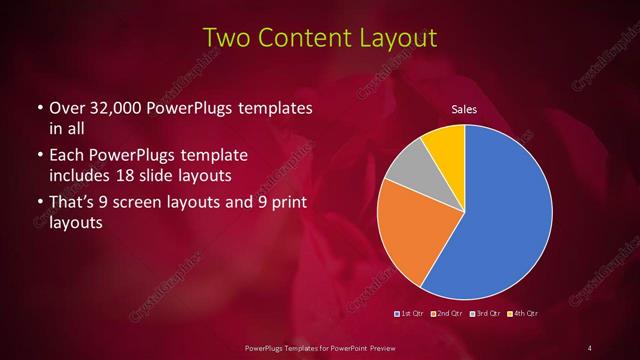 Two Content presentation slide layout