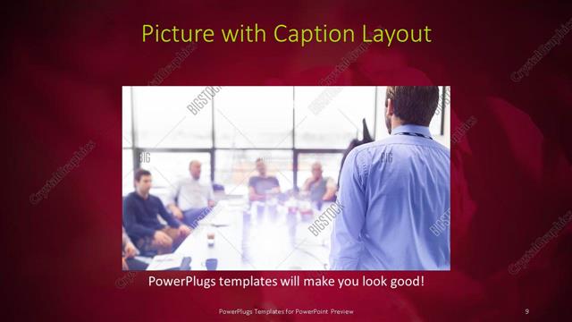 Picture with Caption presentation slide layout