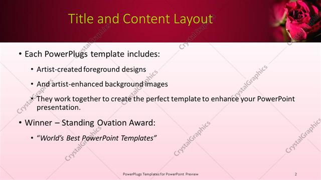 Title and Content presentation slide layout