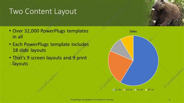 Two Content presentation slide layout