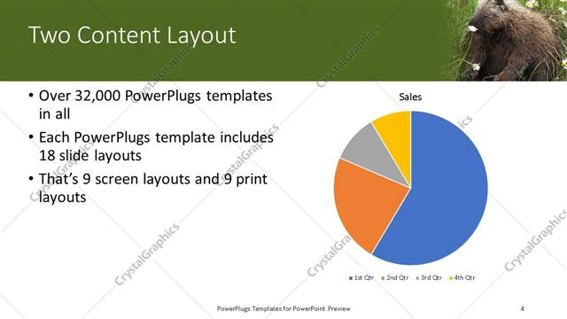Two Content presentation slide layout