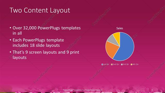 Two Content presentation slide layout