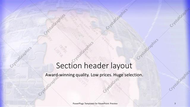 Section Header presentation slide layout