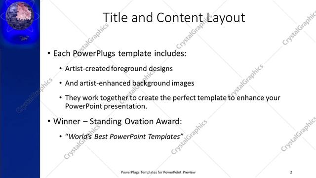 Title and Content presentation slide layout