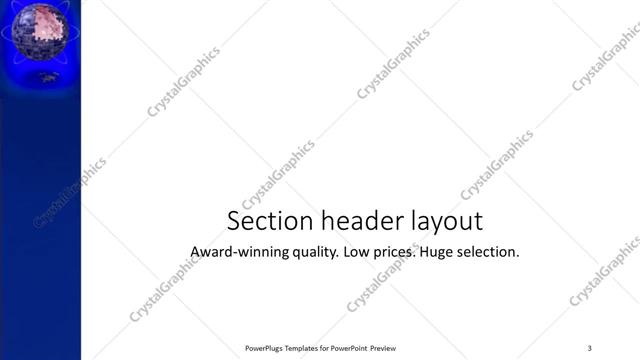 Section Header presentation slide layout