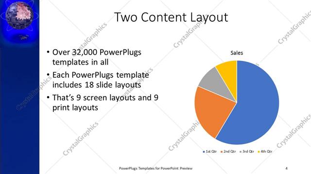 Two Content presentation slide layout