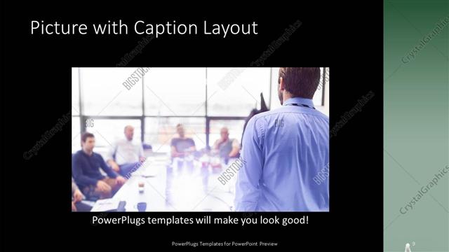 Picture with Caption presentation slide layout