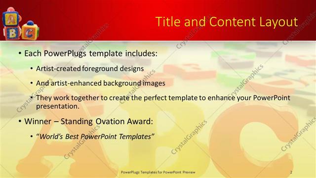 Title and Content presentation slide layout