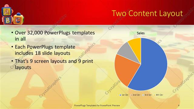 Two Content presentation slide layout