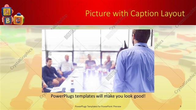 Picture with Caption presentation slide layout
