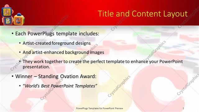 Title and Content presentation slide layout