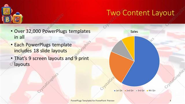 Two Content presentation slide layout