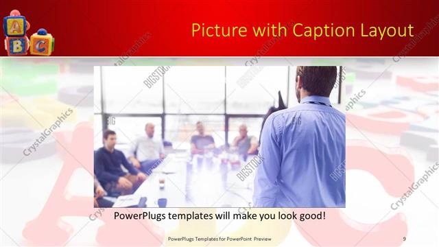 Picture with Caption presentation slide layout