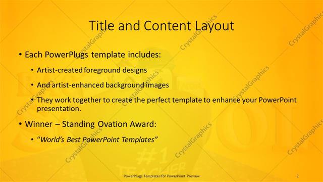 Title and Content presentation slide layout