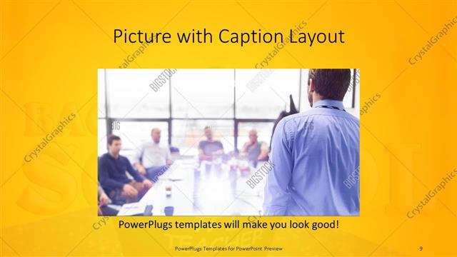 Picture with Caption presentation slide layout