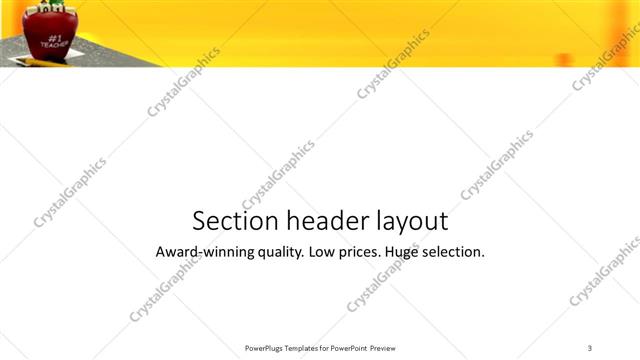 Section Header presentation slide layout