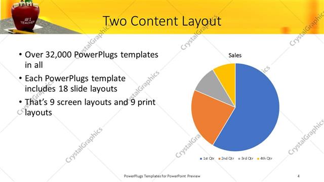 Two Content presentation slide layout