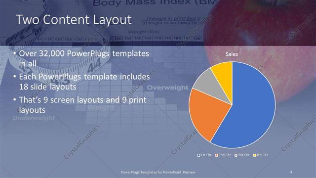 Two Content presentation slide layout