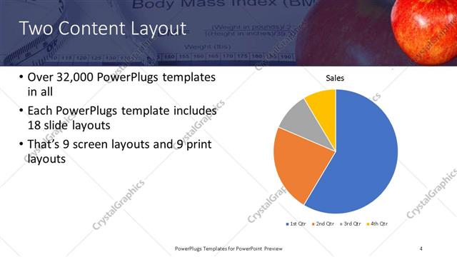 Two Content presentation slide layout