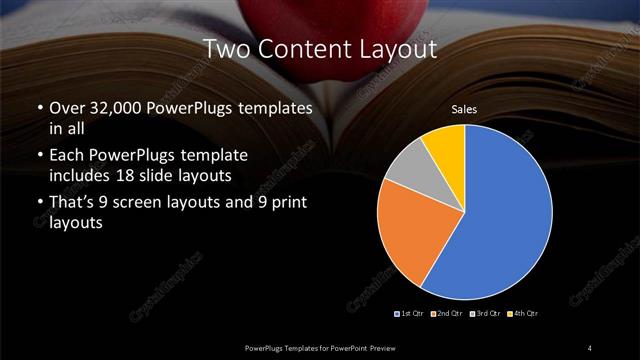 Two Content presentation slide layout
