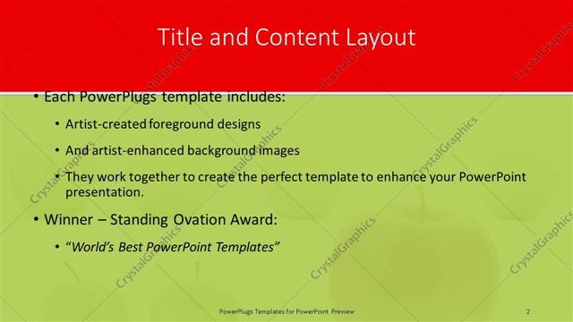 Title and Content presentation slide layout