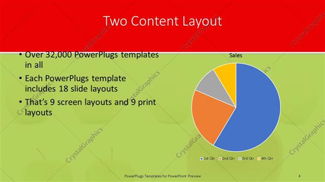 Two Content presentation slide layout