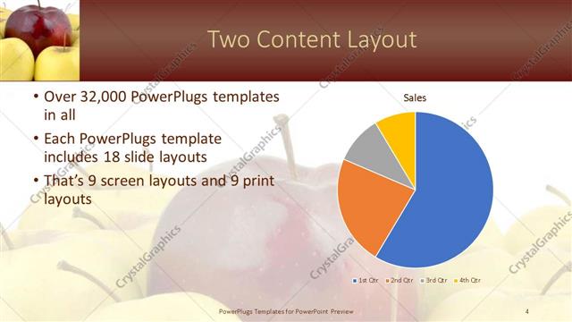 Two Content presentation slide layout
