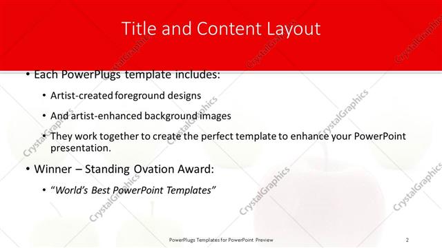 Title and Content presentation slide layout