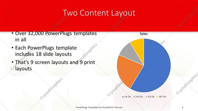 Two Content presentation slide layout