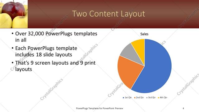 Two Content presentation slide layout