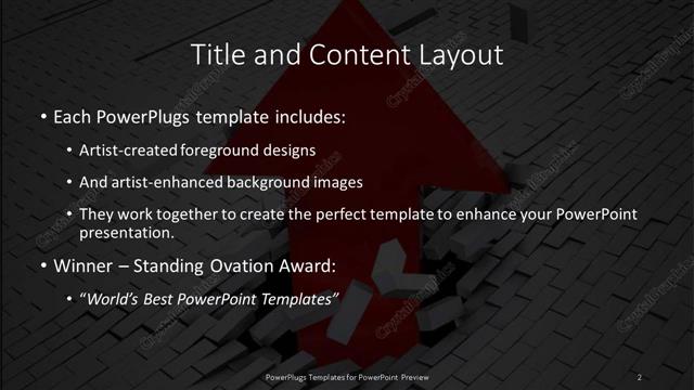 Title and Content presentation slide layout