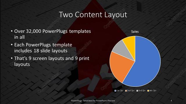 Two Content presentation slide layout