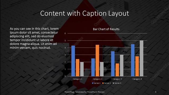 Content with Caption presentation slide layout