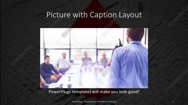 Picture with Caption presentation slide layout
