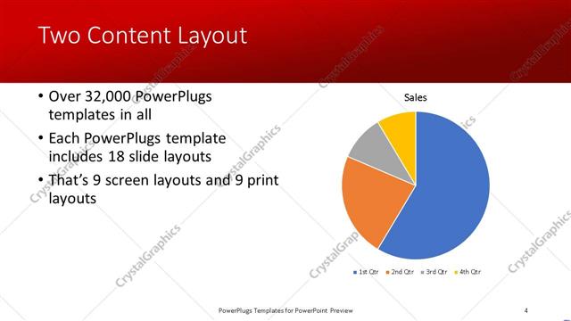 Two Content presentation slide layout
